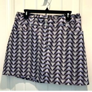Purple and black geometric golf skort tennis skort